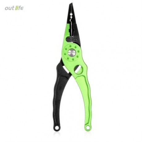 Outlife FG - 1026 Fishing Plier Hook Remover Braid Line Cutting / Split Ring  (GREEN APPLE