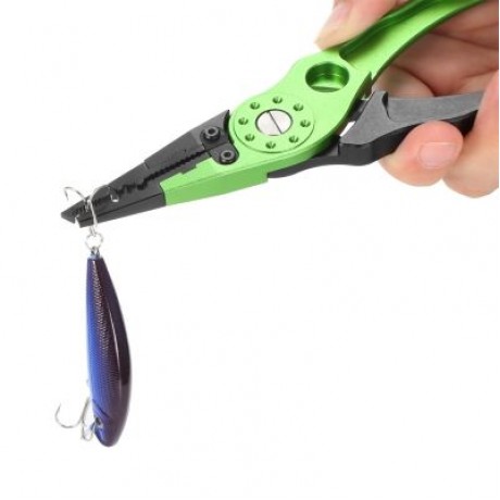 Outlife FG - 1026 Fishing Plier Hook Remover Braid Line Cutting / Split Ring  (GREEN APPLE