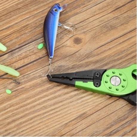 Outlife FG - 1026 Fishing Plier Hook Remover Braid Line Cutting / Split Ring  (GREEN APPLE