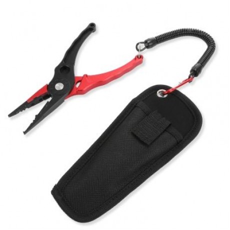 Outlife FG - 1026 Fishing Plier Hook Remover Braid Line Cutting / Split Ring  (RED)