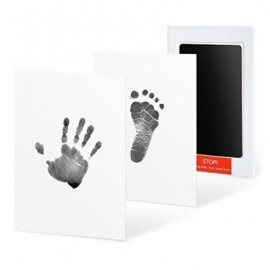 Baby Footprint Handprint Ink Pad for Early Childhood DIY Keepsakes (BLACK)