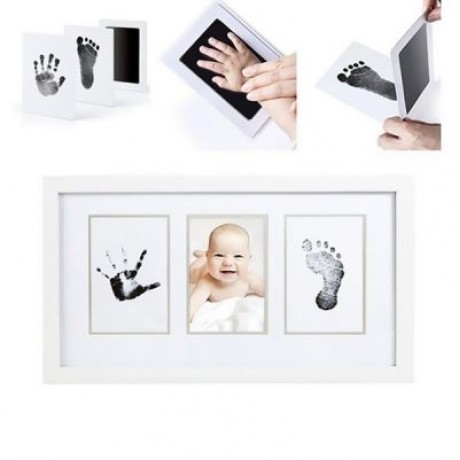Baby Footprint Handprint Ink Pad for Early Childhood DIY Keepsakes (BLACK)