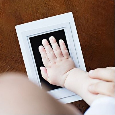 Baby Footprint Handprint Ink Pad for Early Childhood DIY Keepsakes (BLACK)