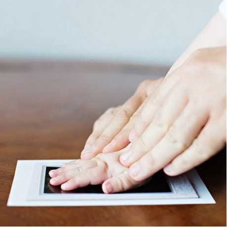 Baby Footprint Handprint Ink Pad for Early Childhood DIY Keepsakes (BLACK)