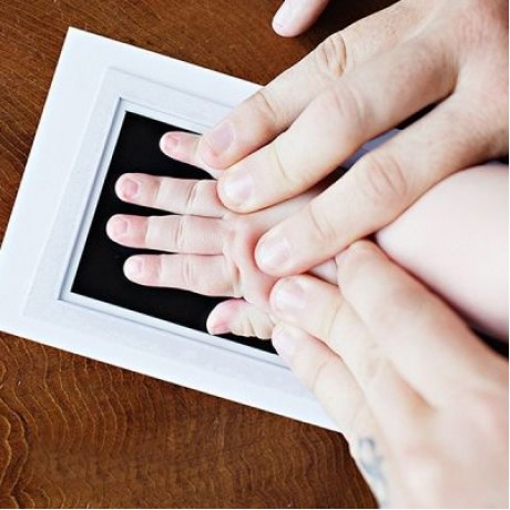 Baby Footprint Handprint Ink Pad for Early Childhood DIY Keepsakes (BLACK)