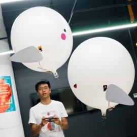 JJRC H80 2.4G RC Helium Balloon Robot 30mins Flight / Explosion-proof Material (WHITE)