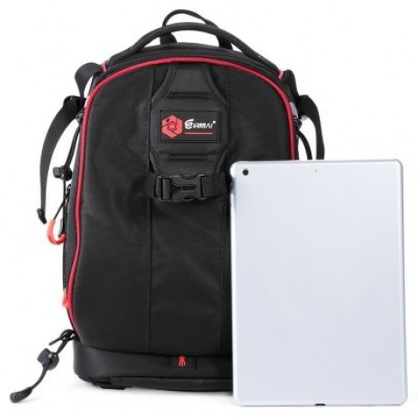 Eirmai EMB - D2310 DSLR Photography Backpack for Camera (BLACK AND RED)