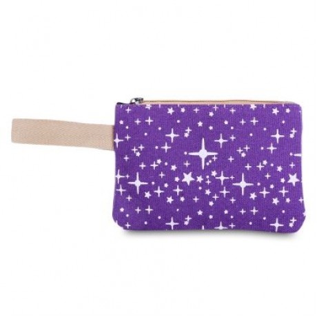 Guapabien 3pcs Canvas Printing Women Shoulder School Bag Cute Bear Backpack Wristlet (PURP