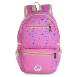 Guapabien 3pcs Canvas Printing Women Shoulder School Bag Cute Bear Backpack Wristlet (ROSE