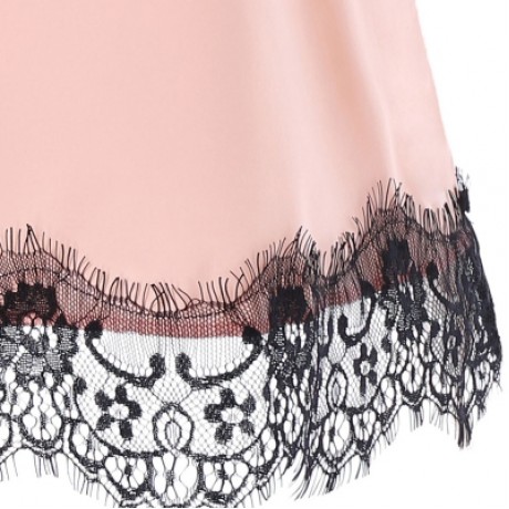 Spaghetti Strap Lace Embellished Top (LIGHT PINK)