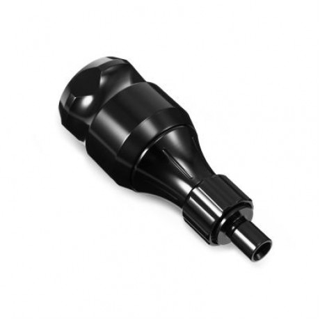 gustala 32MM Carved Adjustable Space Aluminum Tattoo Grip for Machine Needles (BLACK)