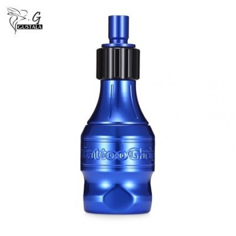 gustala 32MM Carved Adjustable Space Aluminum Tattoo Grip for Machine Needles (BLUE ORCHID