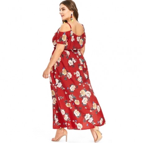 Plus Size Cami Empire Waist Dress (RED)