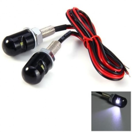 2PCS 12V SMD 3528 CAR MOTORCYCLE LICENSE PLATE SCREW BOLT LAMP WITH WHITE LIGHT