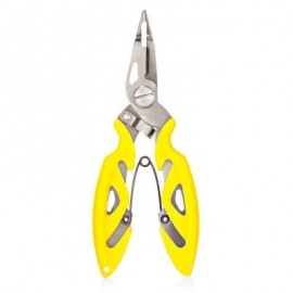 Outlife FG - 1007A Fishing Plier Braid Cutter Hook Remover Split Ring (BEE YELLOW)