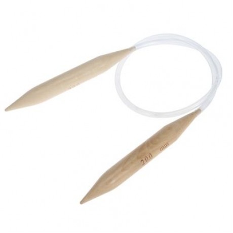 Professional 20mm Bamboo Circular Knitting Needle (BEIGE WOOD)