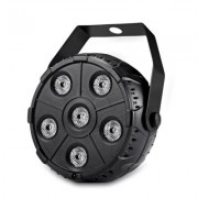 ZP005 - M RGB 6 LEDs Par Light with Remote Control for Stage Party (BLACK)