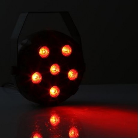 ZP005 - M RGB 6 LEDs Par Light with Remote Control for Stage Party (BLACK)