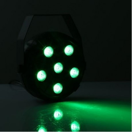 ZP005 - M RGB 6 LEDs Par Light with Remote Control for Stage Party (BLACK)