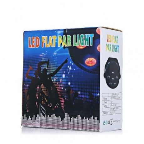 ZP005 - M RGB 6 LEDs Par Light with Remote Control for Stage Party (BLACK)