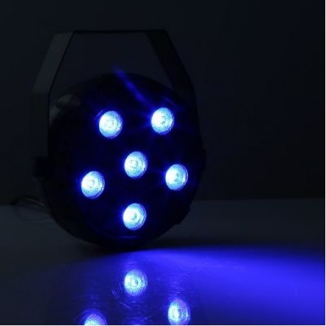 ZP005 - M RGB 6 LEDs Par Light with Remote Control for Stage Party (BLACK)