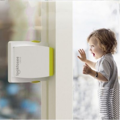 Looktosee Children Baby Safety Lock for Shifting Door Sliding Windows (GREEN)