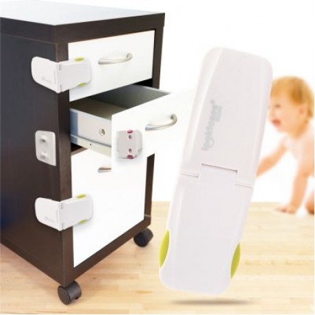 LOOKTOSEE BABY SAFETY LOCK DRAWER CABINET SECURITY BUCKLE (PINK)