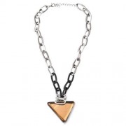 PUNK STYLE TRIANGLE SHAPE PENDANT NECKLACE FOR WOMEN (COFFEE)