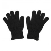 Pair of High Strength Polyester Cut-resistant Safety Gloves (BLACK)