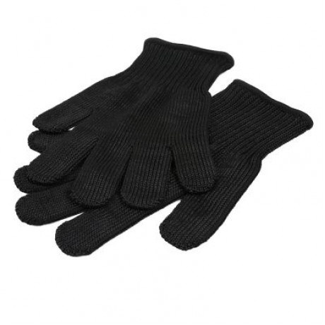 Pair of High Strength Polyester Cut-resistant Safety Gloves (BLACK)