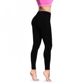 High Waist Pocket Skinny Elastic Solid Color Women Yoga Pants (BLACK)