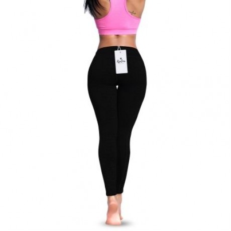 High Waist Pocket Skinny Elastic Solid Color Women Yoga Pants (BLACK)