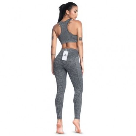 High Waist Skinny Solid Color Elastic Women Yoga Pants (LIGHT SLATE GRAY)
