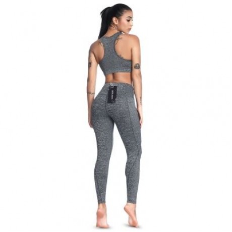 High Waist Skinny Solid Color Elastic Women Yoga Pants (LIGHT SLATE GRAY)