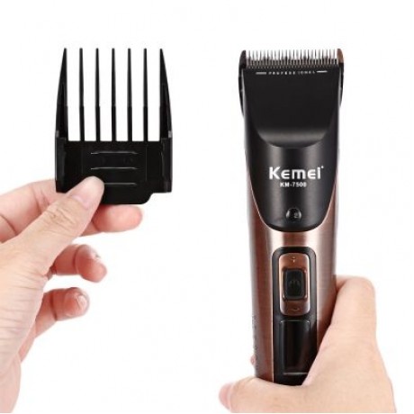 Kemei KM - 7500 Electric Hair Clipper Rechargeable LCD Cordless Adjustable Trimmer Kit (CH
