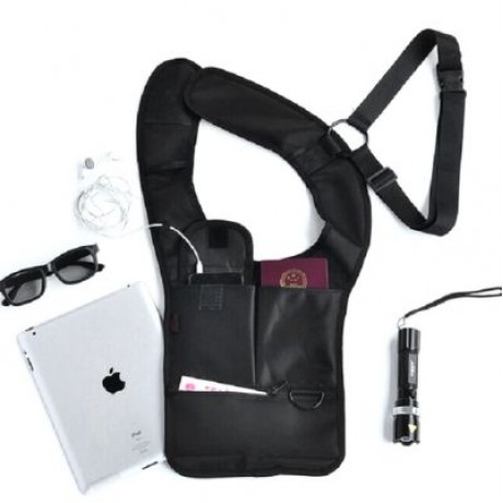 Security Anti-theft Hidden Armpit Shoulder Bag Mobile Phone Key Pack (BLACK)