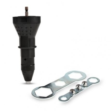 Electric Rivet Gun Cordless Riveting Drill Adapter Insert Nut Tool 2.4 - 4.8mm (BLACK)