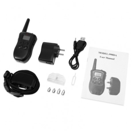 998DA Rechargeable Remote Dog Training Collar 190m Range  (BLACK)