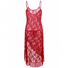 Plus Size Floral Print Ruffle Hem Slip Dress  (LOVE RED)