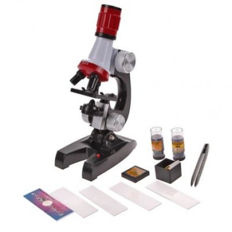 Children Microscope 100 - 1200X Cultivate Interest in Science Education Toy (RED)