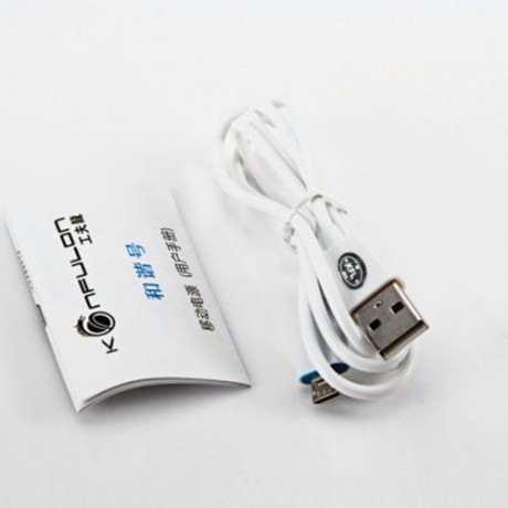 KONFULON 10000MAH DUAL USB OUTPUTS DESIGN PORTABLE MOBILE POWER BANK (WHITE)
