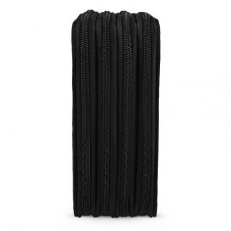 Student Large Capacity 4 Layer Pencil Case Portable Pen Bag for Sketching Class (BLACK)