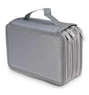 Student Large Capacity 4 Layer Pencil Case Portable Pen Bag for Sketching Class (GRAY)