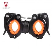 Wheelup 360 Degree Rotation Cycling Bicycle Flashlight Holder Bike Light Mount (BLACK)