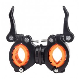 Wheelup 360 Degree Rotation Cycling Bicycle Flashlight Holder Bike Light Mount (BLACK)