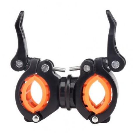 Wheelup 360 Degree Rotation Cycling Bicycle Flashlight Holder Bike Light Mount (BLACK)