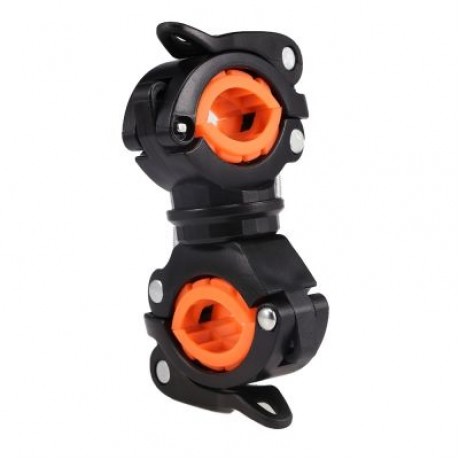Wheelup 360 Degree Rotation Cycling Bicycle Flashlight Holder Bike Light Mount (BLACK)