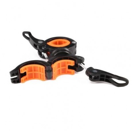Wheelup 360 Degree Rotation Cycling Bicycle Flashlight Holder Bike Light Mount (BLACK)
