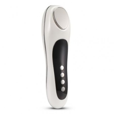 Ultrasonic Electric Vibrating Facial Skin Cold and Heat Ion Beauty Instrument (WHITE)