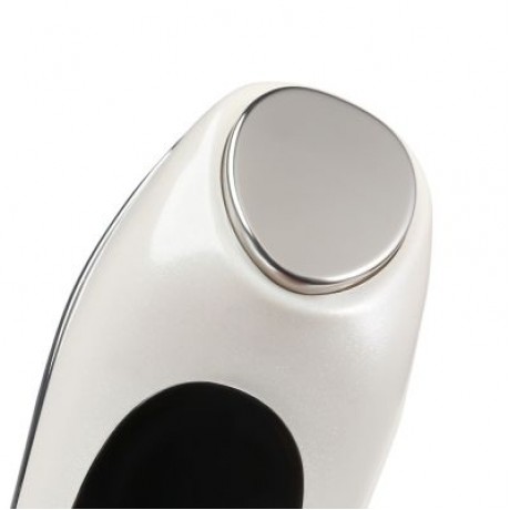 Ultrasonic Electric Vibrating Facial Skin Cold and Heat Ion Beauty Instrument (WHITE)